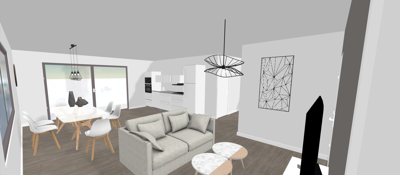 Duplex rez-de-chaussé gauche 3 chambres Horizon  - Photo 3